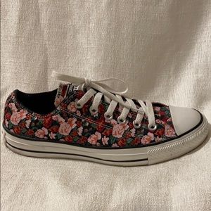 Converse Red Floral sneakers